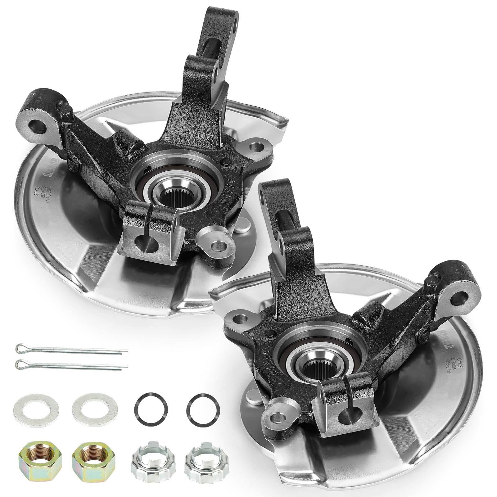 Photo 1 of Front Steering Knuckle & Wheel Bearing Hub Assembly for Jeep Compass 2007-2017, Patriot 2007-2017, Dodge Caliber 2007-2012, 4WD AWD FWD, 698-411 698-410 698411 698411, Left and Right Side