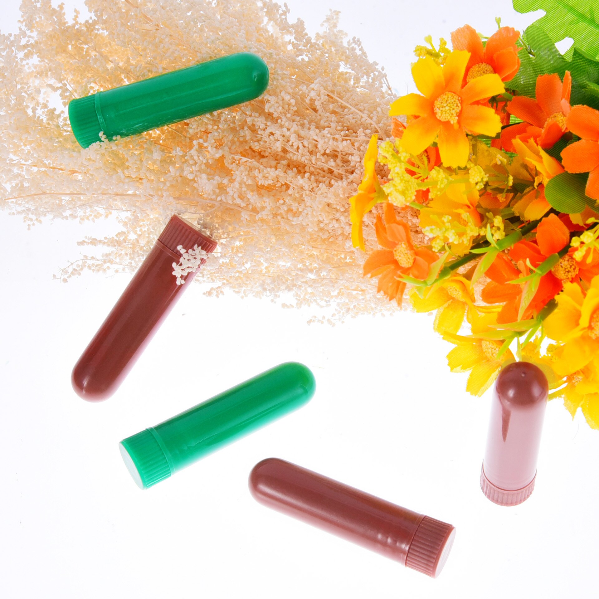 eBoot 28 Sets Essential Oil Aromatherapy Nasal Inhalers Tubes Refillable Inhaler Stick, 7 Colors, with Wicks