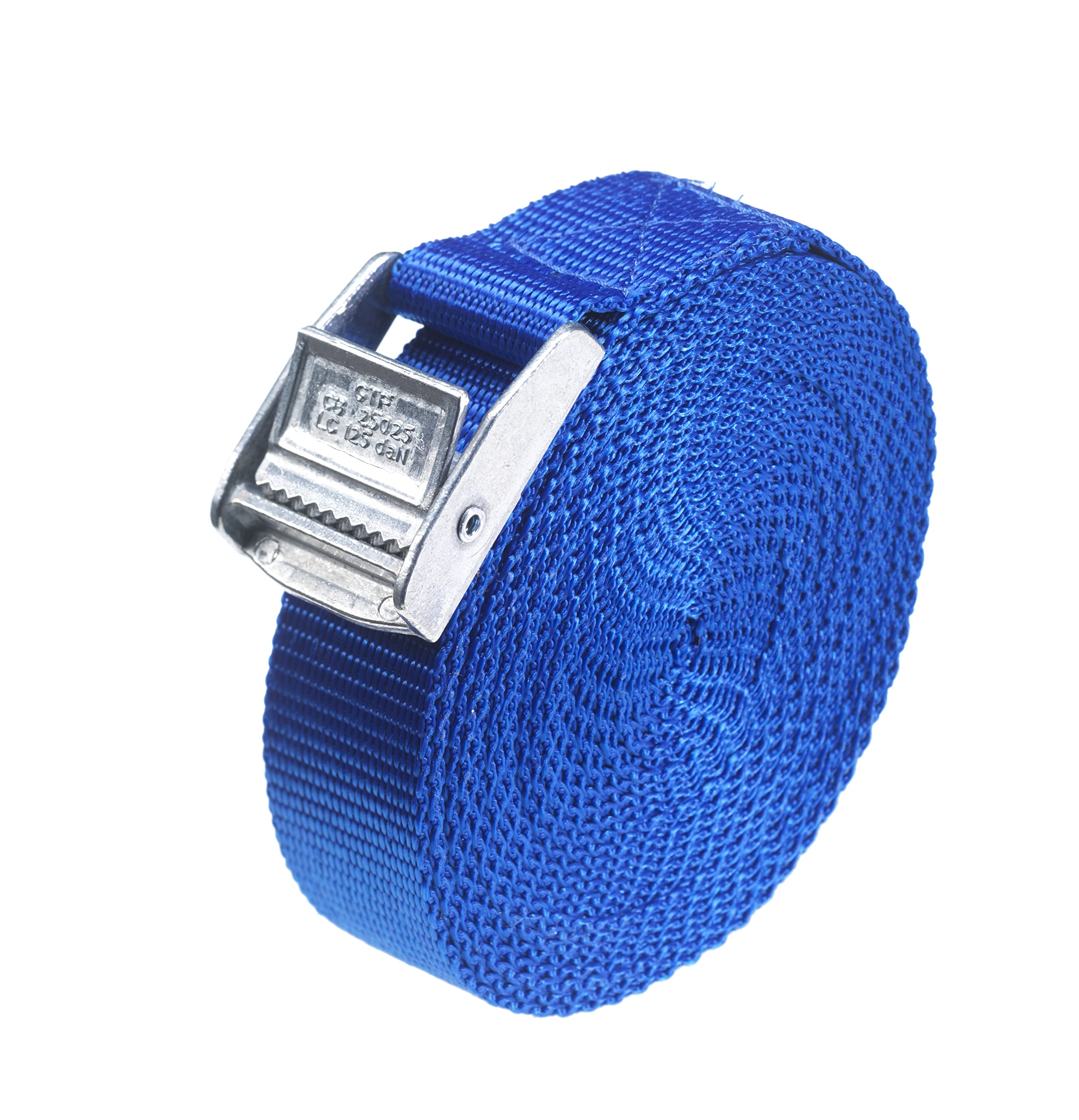 Direct Manufacturing 10 x Lifting straps cam buckle 5m x 25mm Blue / 250kg Cargo luggage roof rack strap