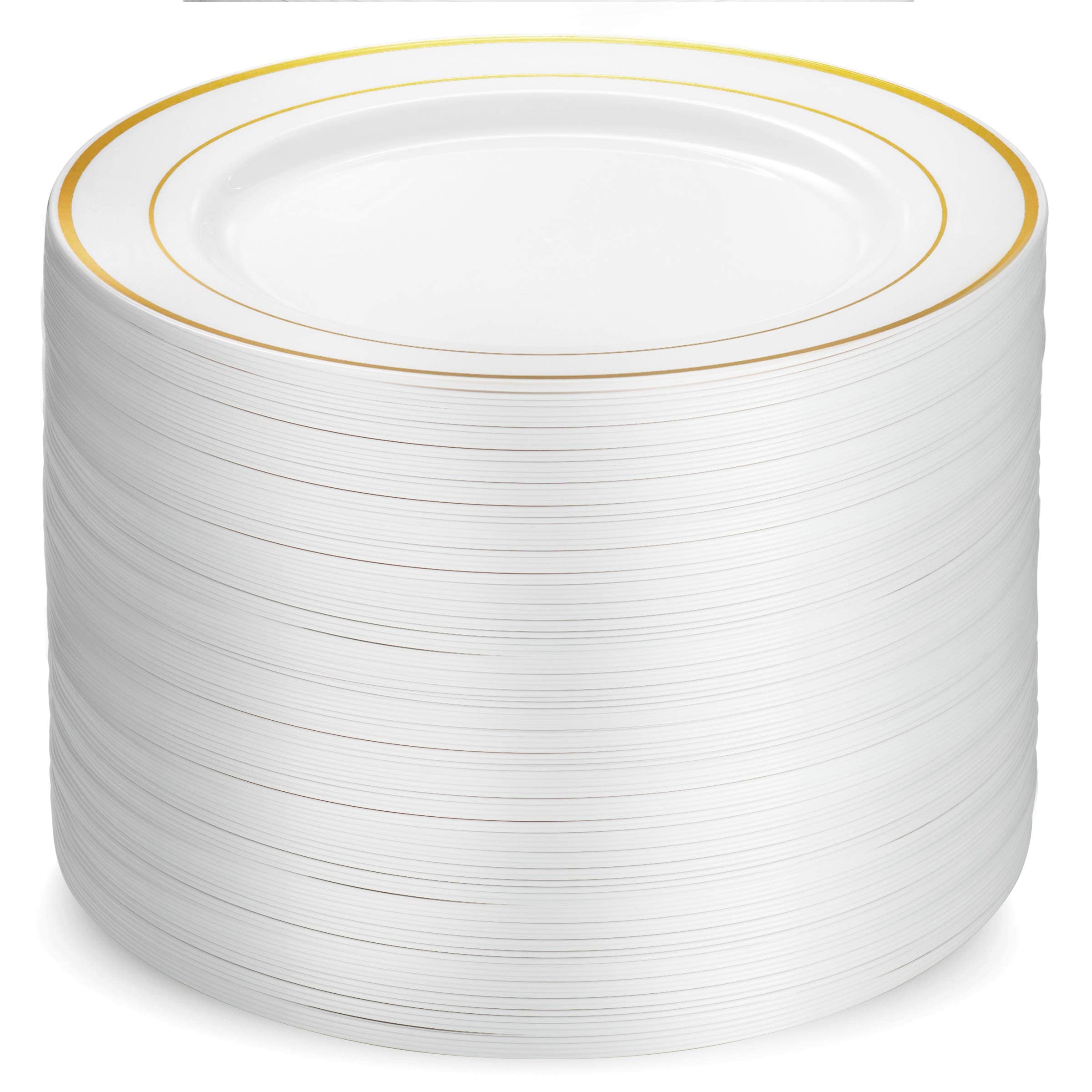 Mua Munfix 100 Gold Plastic Plates Set, 10.25 Inch Plastic Dinner