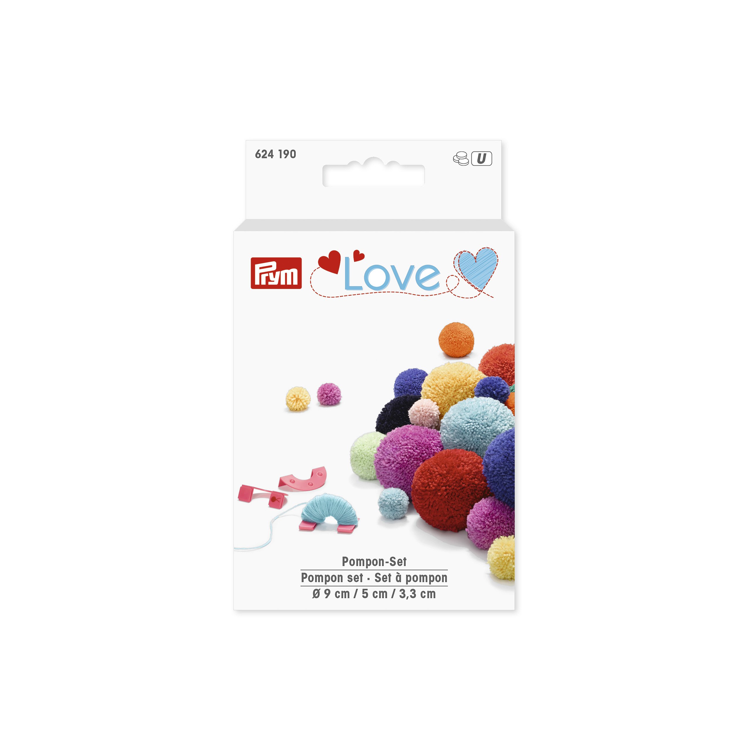 Prym - 3.3-5-9cm Mint Love Pompom Set - 3 Pieces