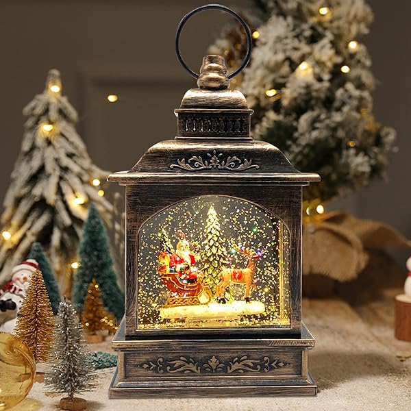 Kurt adler led santa motion christmas lantern table decor Clearance