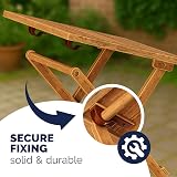CASARIA Folding Coffee Table | Acacia Wood | 46x46cm | Weather-Resistant view 6