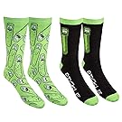 Men's Rick And Morty Casual Crew Socks (Pickle Rick), 6-12