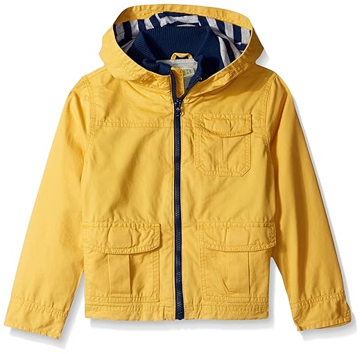 Crazy 8 Baby Boys' Toddler' Hooded Yellow Jacket, Yolk, 6