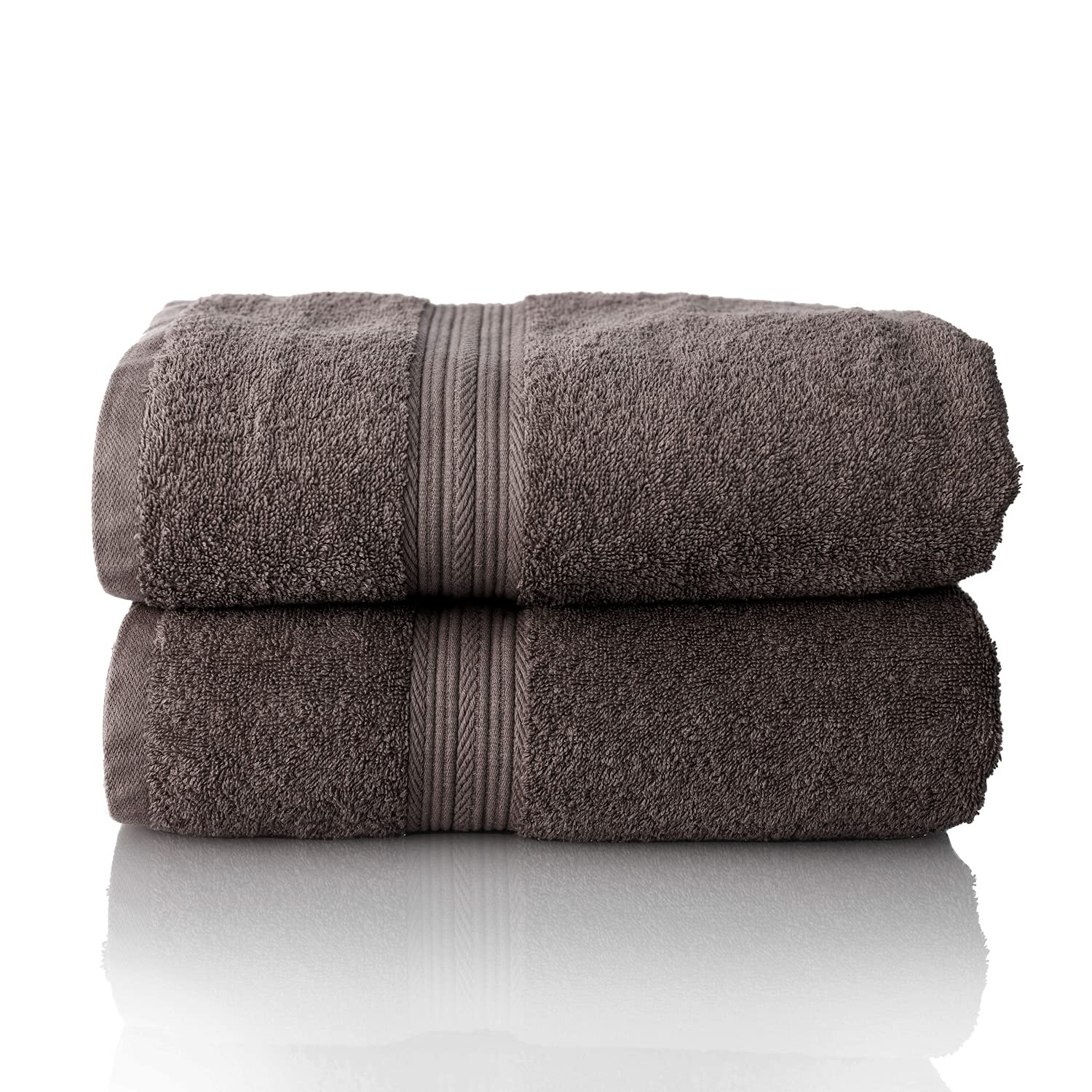 Glart Premium Set of Terry Hand Towels, Range of Terry Towels in 6 Colours and 5 Sizes, Colour: Anthracite, 2X Sauna Towels 70 X 200 cm