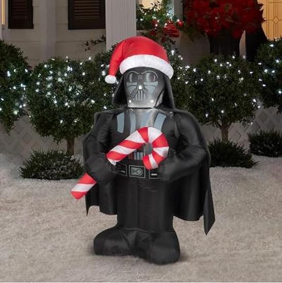 Amazon Com 3 5 Inflatable Darth Vader Star Wars With Candy Cane