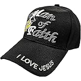 Man of Faith Baseball Cap – I Love Jesus Embroidered Christian Hat – Adjustable Black Unisex Faith Hat