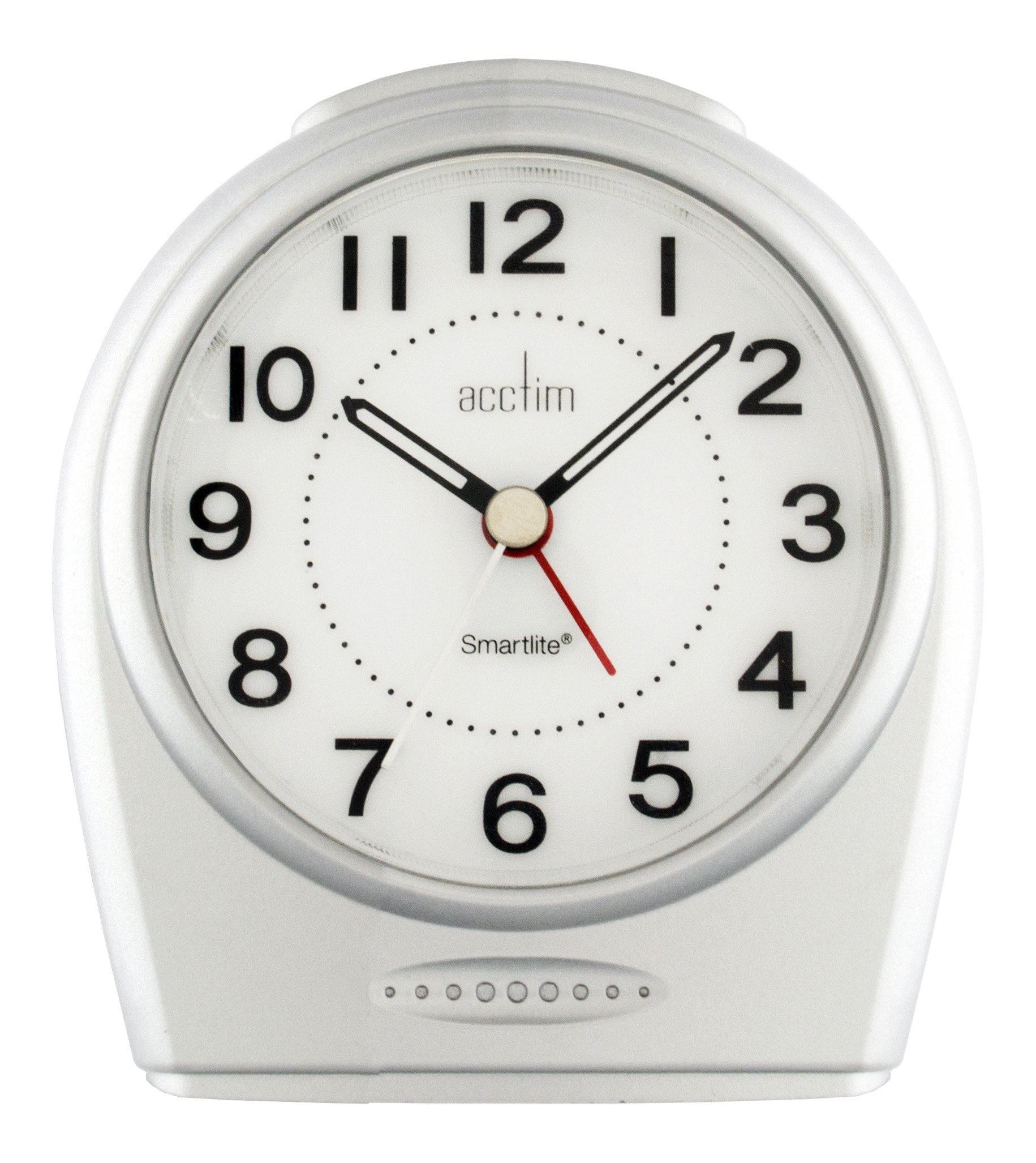 Acctim 14937 Astoria Smartlite Non-Ticking Alarm Clock - Silver