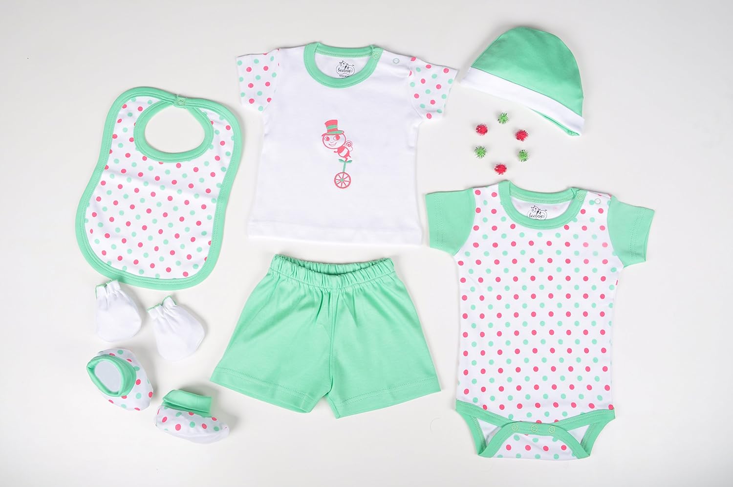 mint green baby clothes