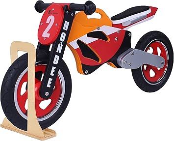 wooden motorbike balance bike