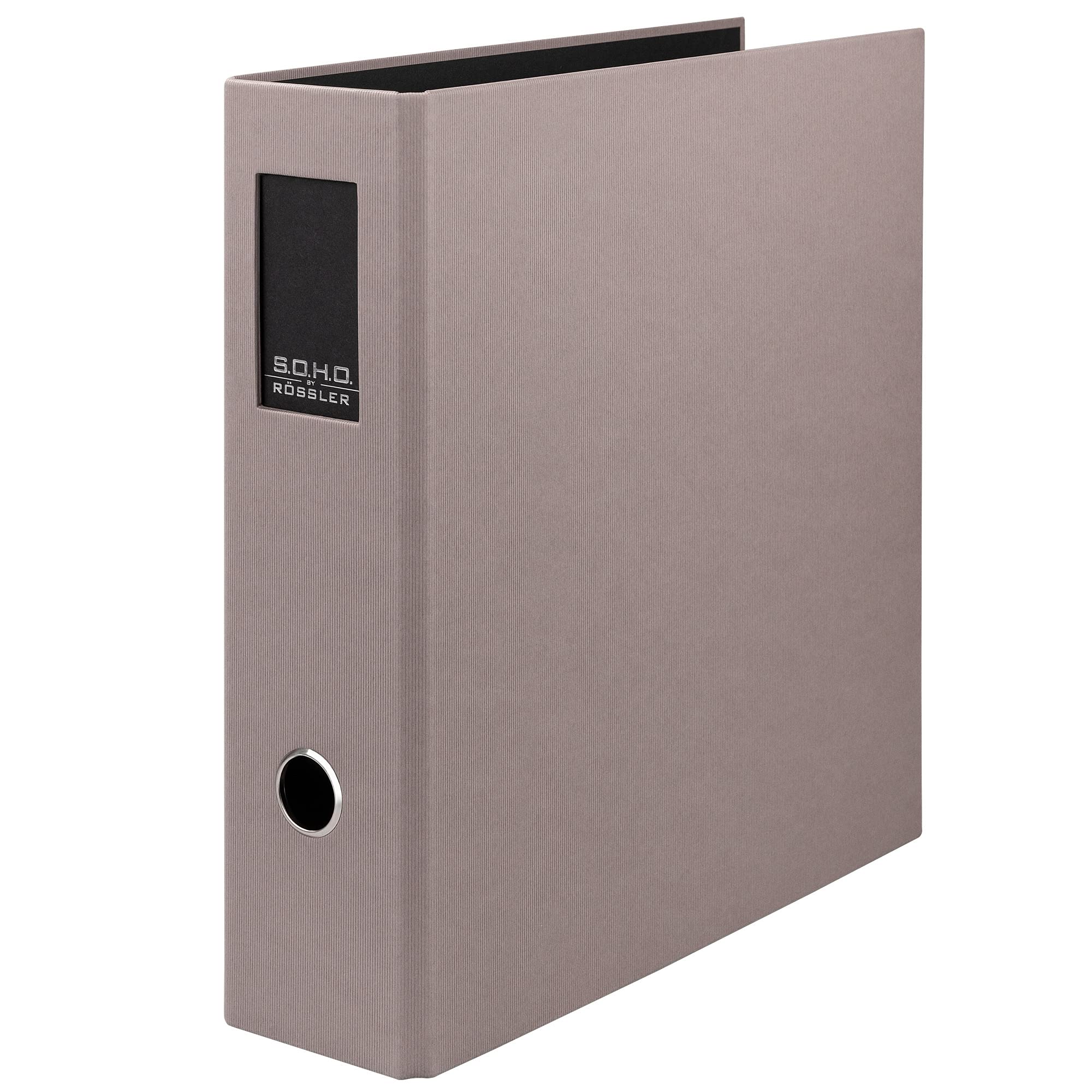 Rossler SOHO A4 85 mm Spine Lever Arch File with Index Holder - Taupe