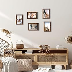 HORLIMER 4x6 Picture Frame Set of 15, Brown Picture