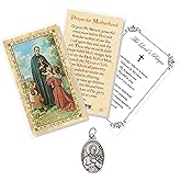 St Gerard Medal For Fertility - Laminated St Gerard Prayer Card, The Lord's Prayer Card - Small St Gerard Medal For Pregnancy, Mothers, Women - St Gerard Majella Medal, Catholic Cards Set -3 Items