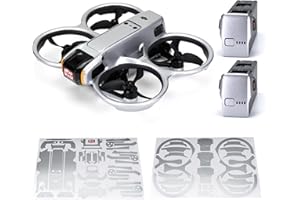WRAPGRADE Skin Stickers Compatible with DJI Avata 2 (Airforce Silver)
