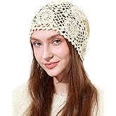 sy soul young Womens Crochet Beanie Hat with Ponytail Hole Cotton Handmade Boho Hat for Outdoor Travel