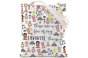 ENSIANTH Burgers Inspired Gift Bob Family Inspired Tote Bag Cartoon TV Show Merch Tina Fans Gift Bob Belcher Shopping Bag