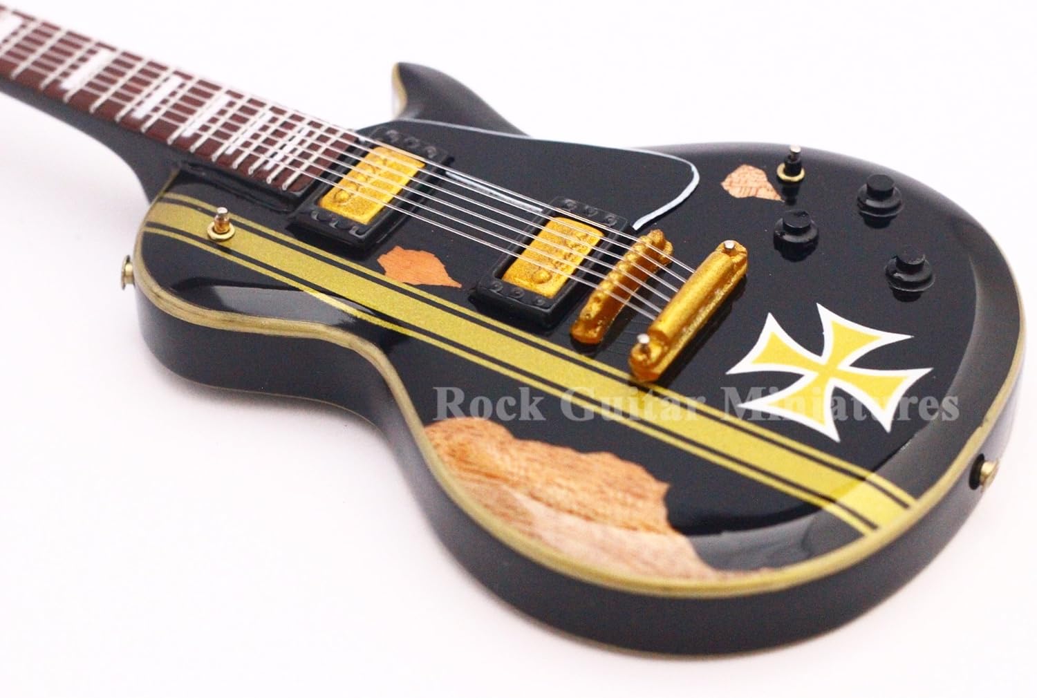 Axman Mike Peters Miniatur-Gitarre Handgefertigt - 1/4 Maßstab Musikgeschenk Mit Präsentationsbox