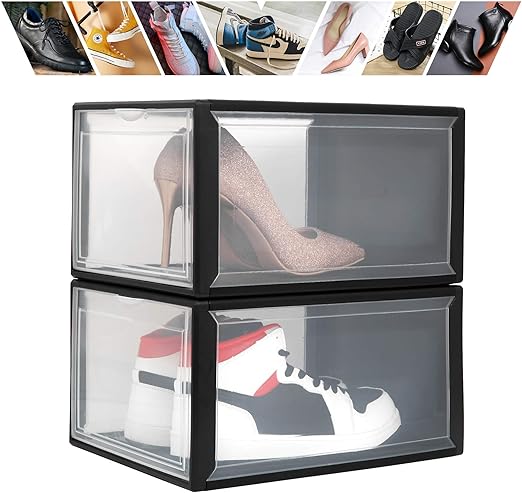 drop front shoe box black