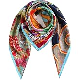 Taseson 100% Mulberry Silk Scarf for Women 35"x 35" Large Square Lightweight Headscarf Silk Shawls Hair Wrap-Gift Packed