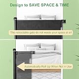 MYPIN Extra Wide Retractable Dog and Baby Gate 140 x 86 cm Black view 8