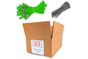 Green Marking Whiskers with Stakes - 100 Pack - Durable Marking Whisker Set - Use Survey Whiskers As Ground Markers, Construc