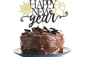KLIONJOR Happy New Year Cake Topper 2025 New Year Party Cake Decoration Photo Supplies