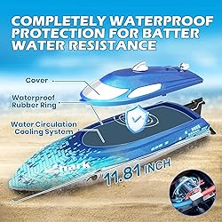 DEERC Full Proportional Remote Control Boat with