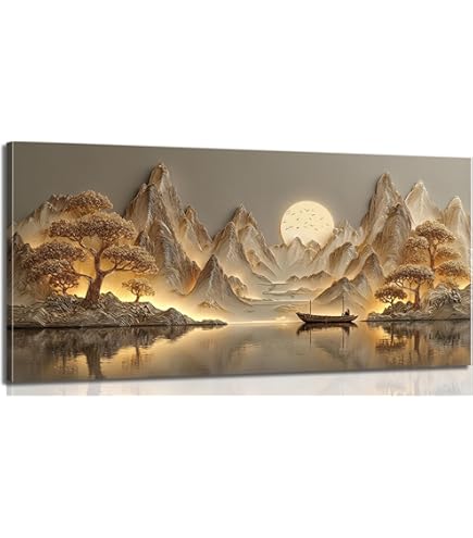 Amazon.com: Sense Canvas Sunrise Vivid Watercolor 209 Canvas Art