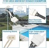 Qagea Igniter Kit 77707-0054 for Pentair MasterTemp & Sta-Rite Heaters view 3