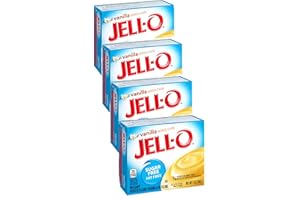 JELL-O Vanilla Sugar Free Jello Instant Pudding, 1.5 Ounce (4 Pack)