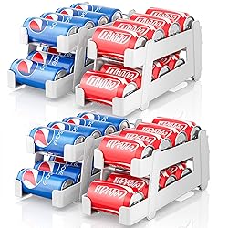 LAMU 4 Pack Soda Can Organizer Dispenser for