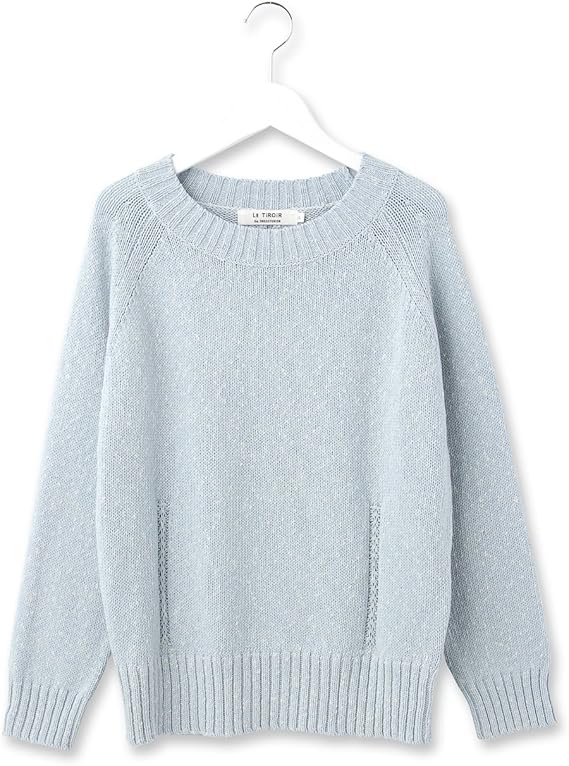 Amazon ル ティロワ ドゥ ドレステリア Le Tiroir De Dressterior クルーネックベーシックニット F 03 L ライトブルー 191 セーター 通販