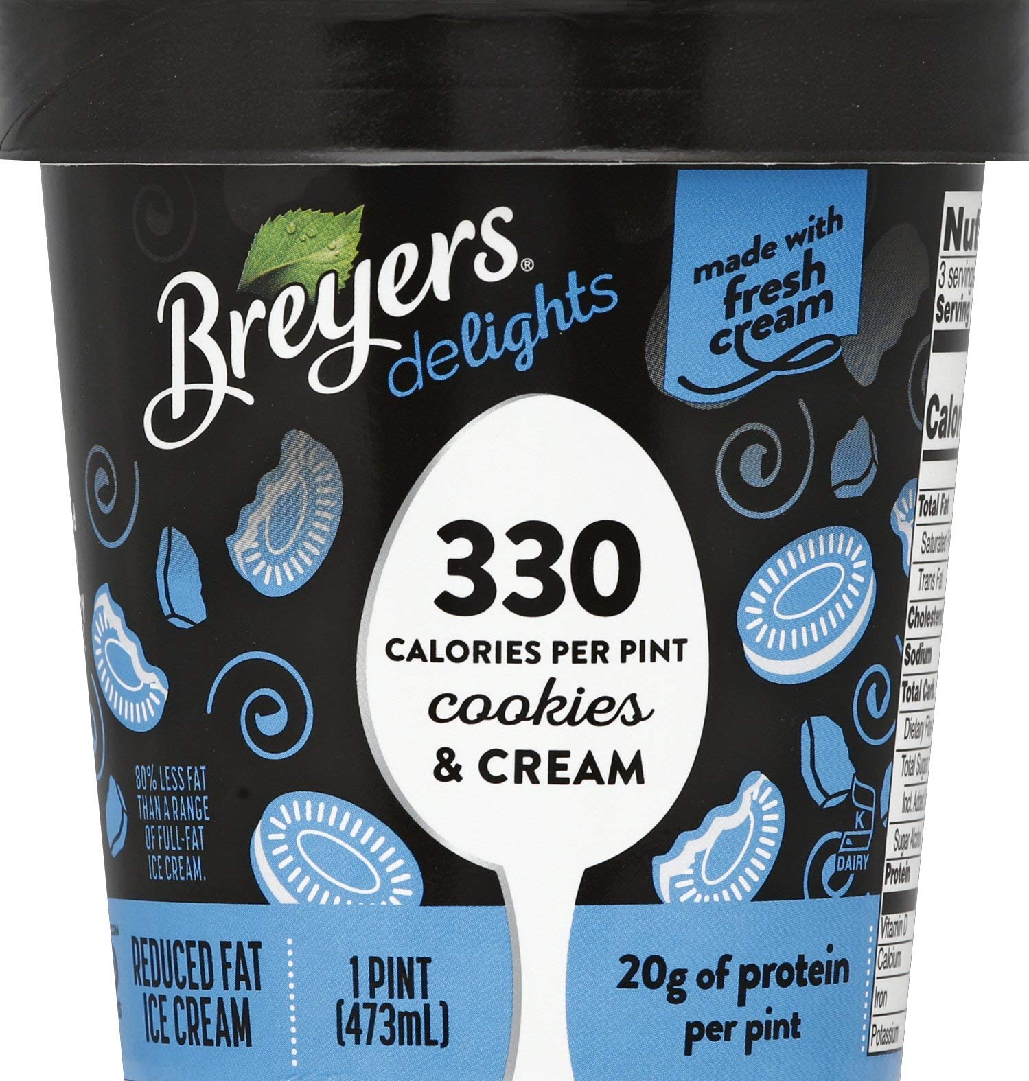 Breyers Delights Ice Cream, Cookies and Cream 16 oz (Frozen) Buy