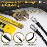 TIJAR 60" Heavy Duty Bungee Cord with Carabiner Clips - Strong Tie Down Strap view 3
