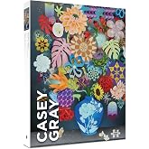 Pomegranate 1000-Piece Puzzle, Still Life w/Flowers, Casey Gray Art | Matte finish, snug fit, 20x27" jigsaw puzzle for adults, colorful modern art puzzle, C. Gray's Still Life with Flowers