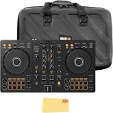 Pioneer DJ DDJ-FLX4 2-Channel DJ Controller - Black Bundle with Carrying Case and Austin Bazaar Polishing Cloth