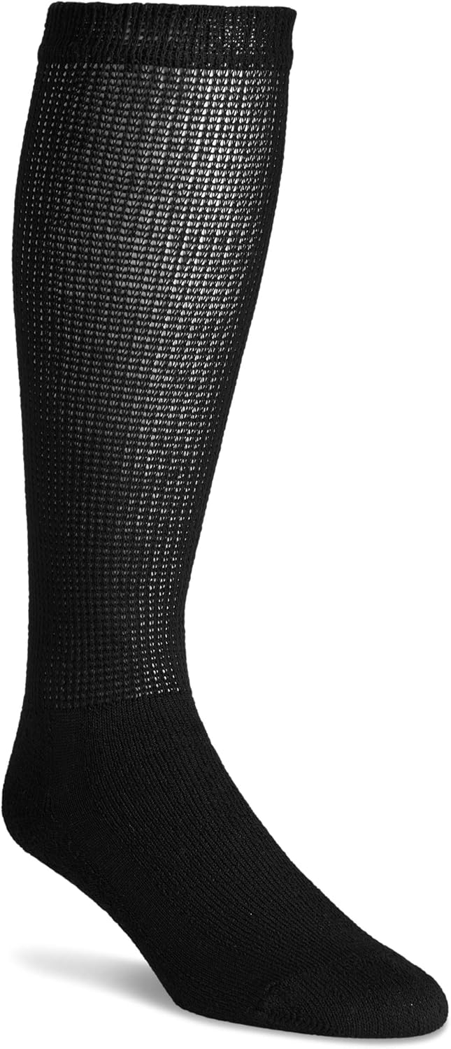 Diabetic Over The Calf Socks for Men - 12 Pack - Made in USA: Clothing