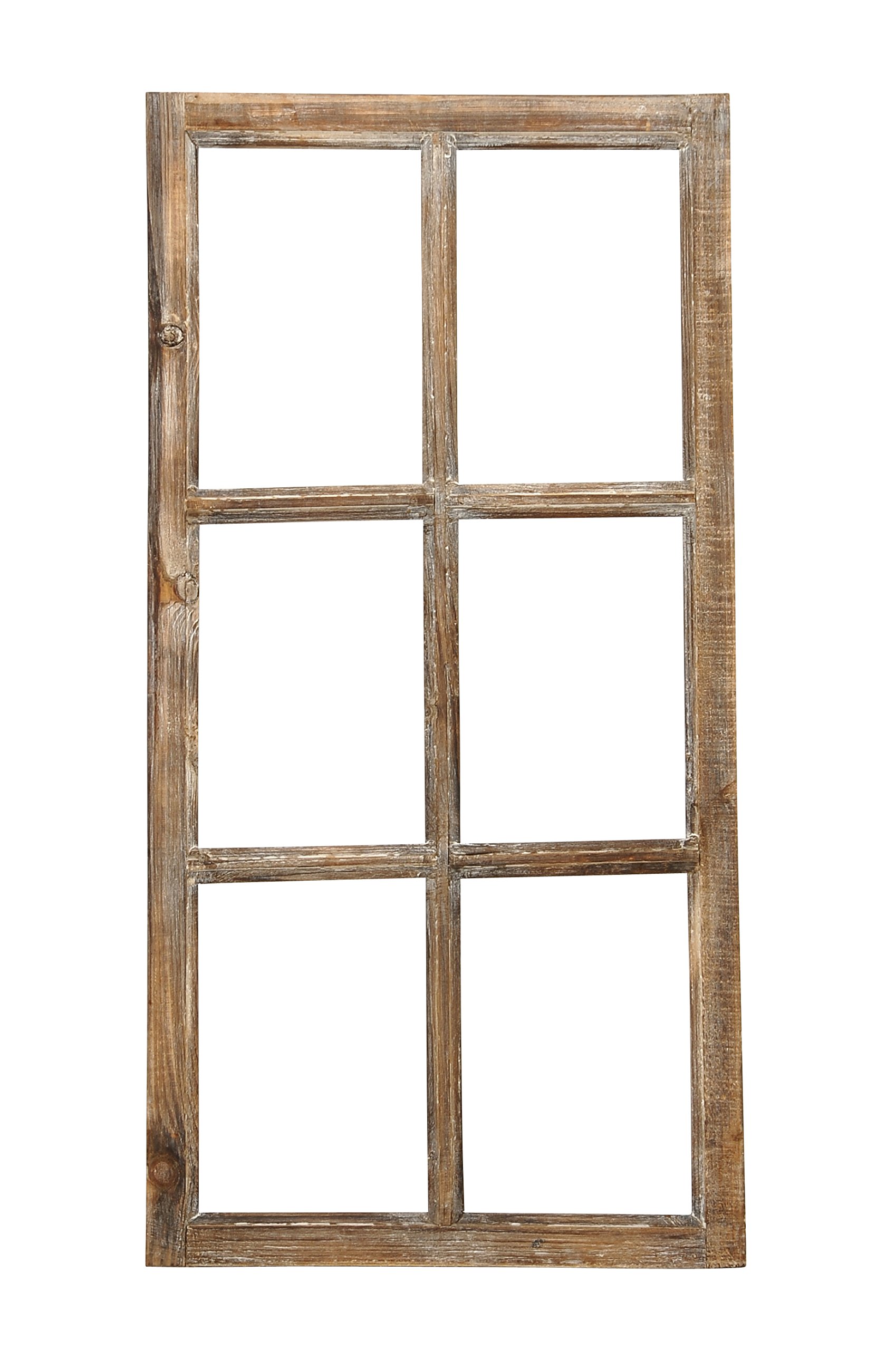 Window / Wooden Window Frame 43 cm x 85 cm Antique Brown