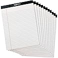Amazon Basics Legal/Wide Ruled 8-1/2 by 11-3/4 Legal Pad - White (50 Sheet Paper Pads, 12 pack)