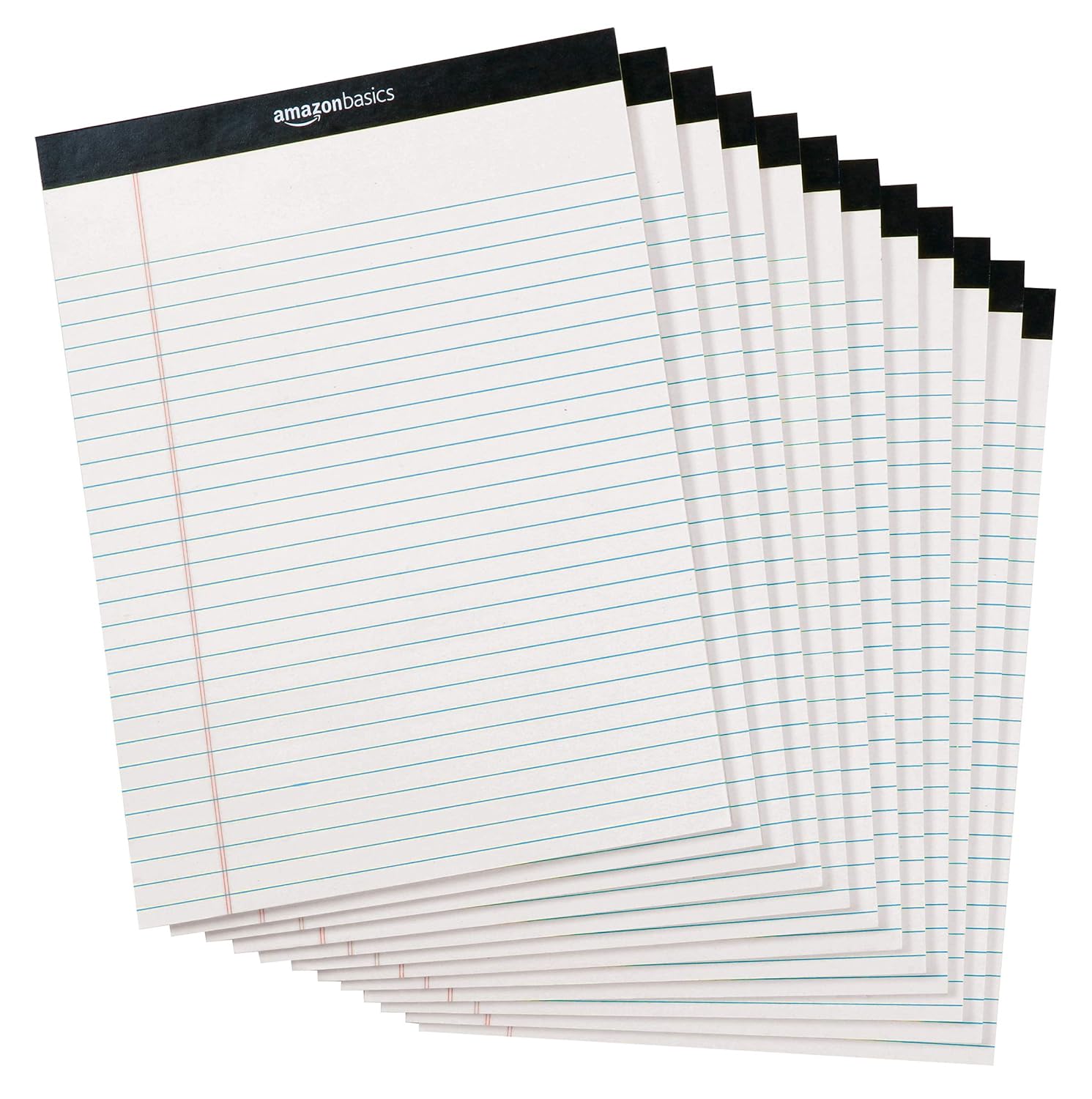 Amazonbasics Legalwide Ruled 8 12 By 11 34 Legal Pad White 50 Sheet Paper Pads 12 Pack