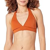Amazon Essentials Women's Light-Support Tie Halter Bikini Swimsuit Top (Available in Plus Size)