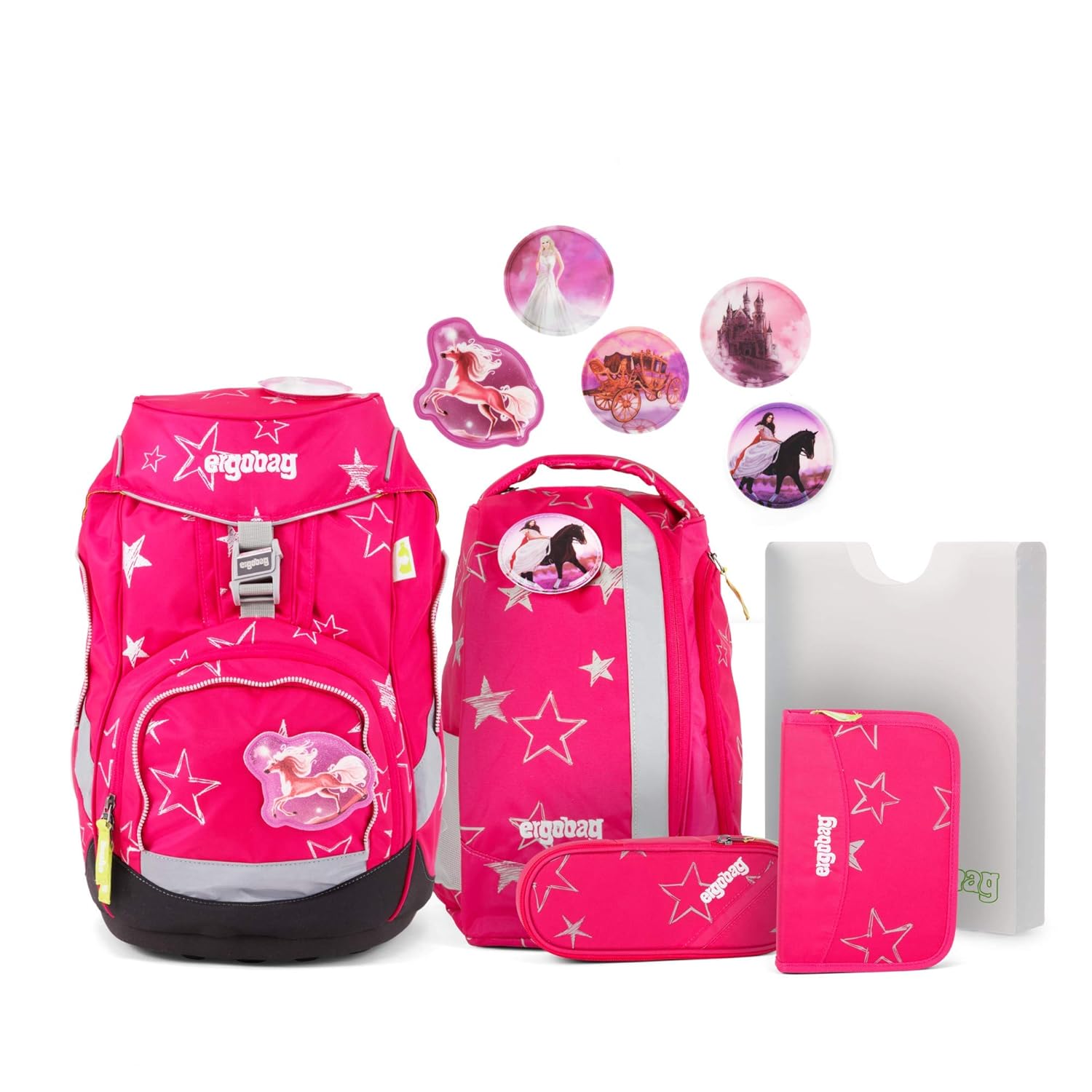 Ergobag CinBärella Schulrucksack-Set, 6tlg, pink