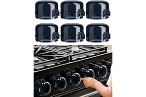 WILNIRY 2025 Upgraded Gas Stove Knob Covers Locks for Child Safety, Universal Size Gas Stove Knob Cover with 3M Adhesive, Baby Proof Prevent Accidental-6 Pack