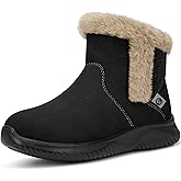 Aomigoct Winter Snow Boots for Women: Warm Fur Lined Ladies Ankle Booties Comfortable for Outdoor Walking