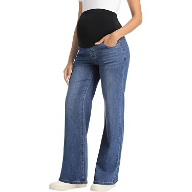 Jeans De Maternité Oh Baby Taille Large - Design Cool Avec Poches, Style Capri/cropped