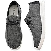 Betrue Lightweight Mens Boat Shoes Slip On, Mens Loafers Canvas Shoes, Lace-up Deck Shoes for Mens, Mens Comfortable Soft Casual Cloth Shoes