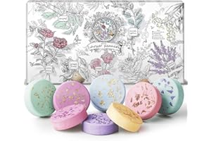 PSNLI Aromatherapy Shower Steamers Lavender - 8 Scents, Gifts for Women Christmas Gifts Birthdays Gifts Girl Elegant Packaging for Gifting Home Spa Self Care Relaxation Stress Relief Stocking Suffers
