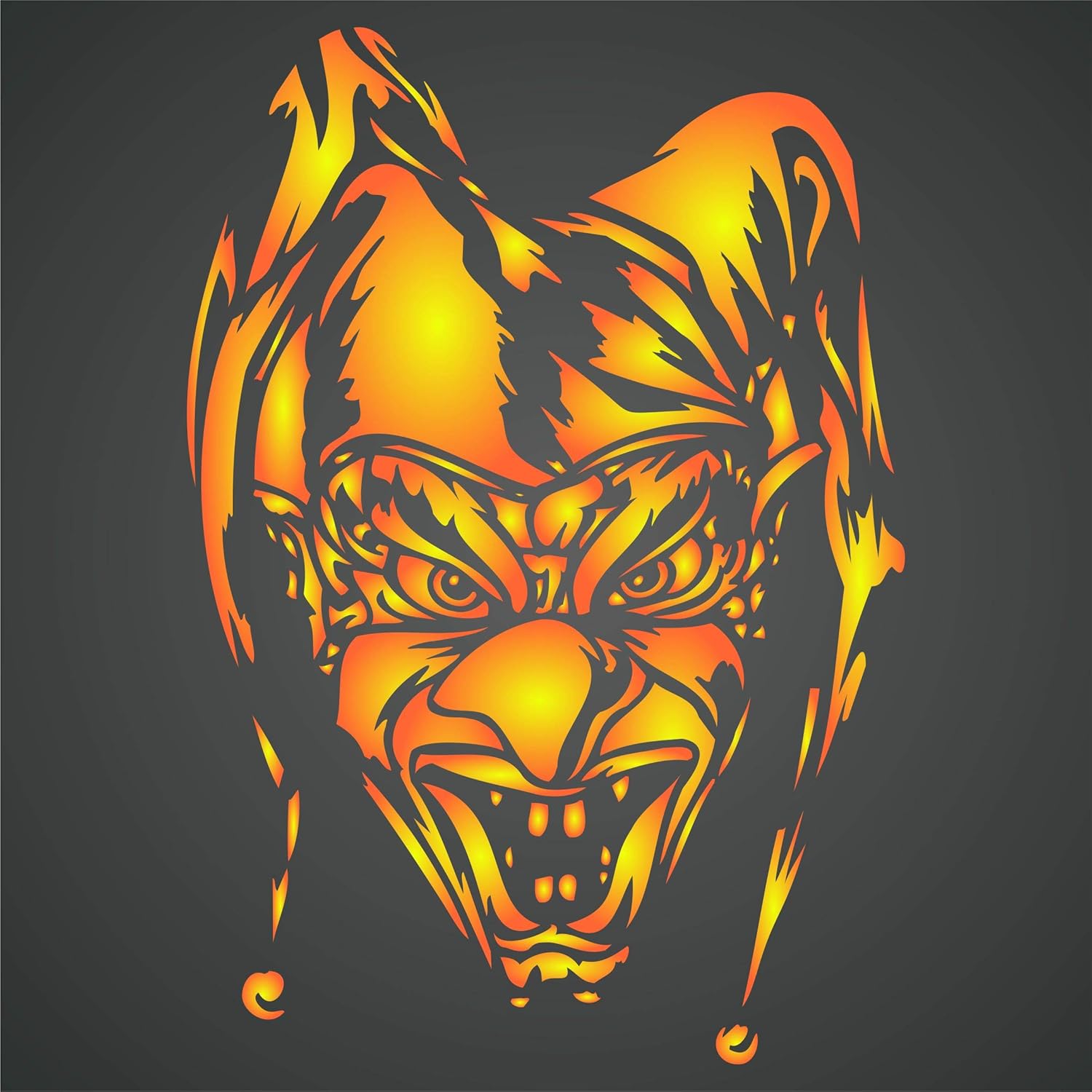 Scary Clown Stencil, 16.51 x 24.13 cm (M) Stencils for Walls Original