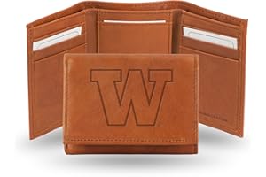 Rico Industries NCAA Alabama Crimson Tide Embossed Leather Trifold Wallet, Tan